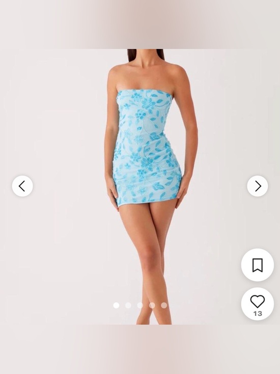 Peppermayo Dresses & Skirts - Peppermayo Tiffany Blue Strapless Sequin Mini Dress